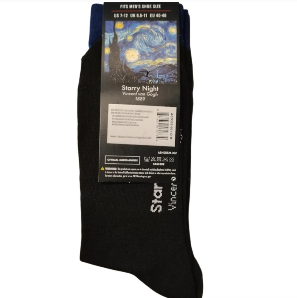 Starry Nights Van Gogh Casual Crew Socks Bundle And Save